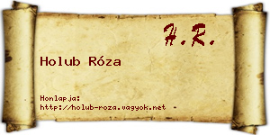 Holub Róza névjegykártya